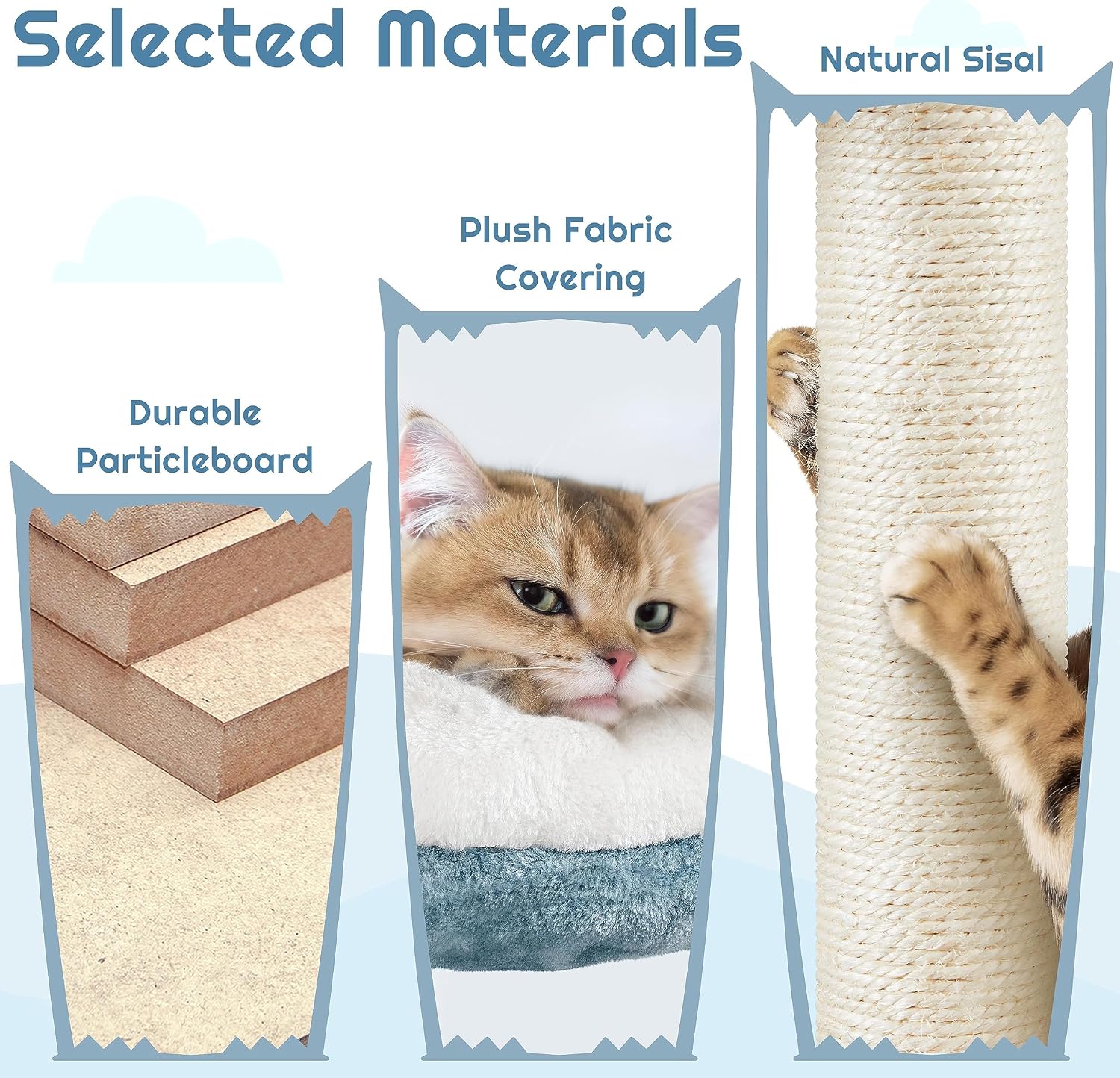 Thumbnail 6 de Yaheetech 115cm ocean cat tree with hammock 🐱
