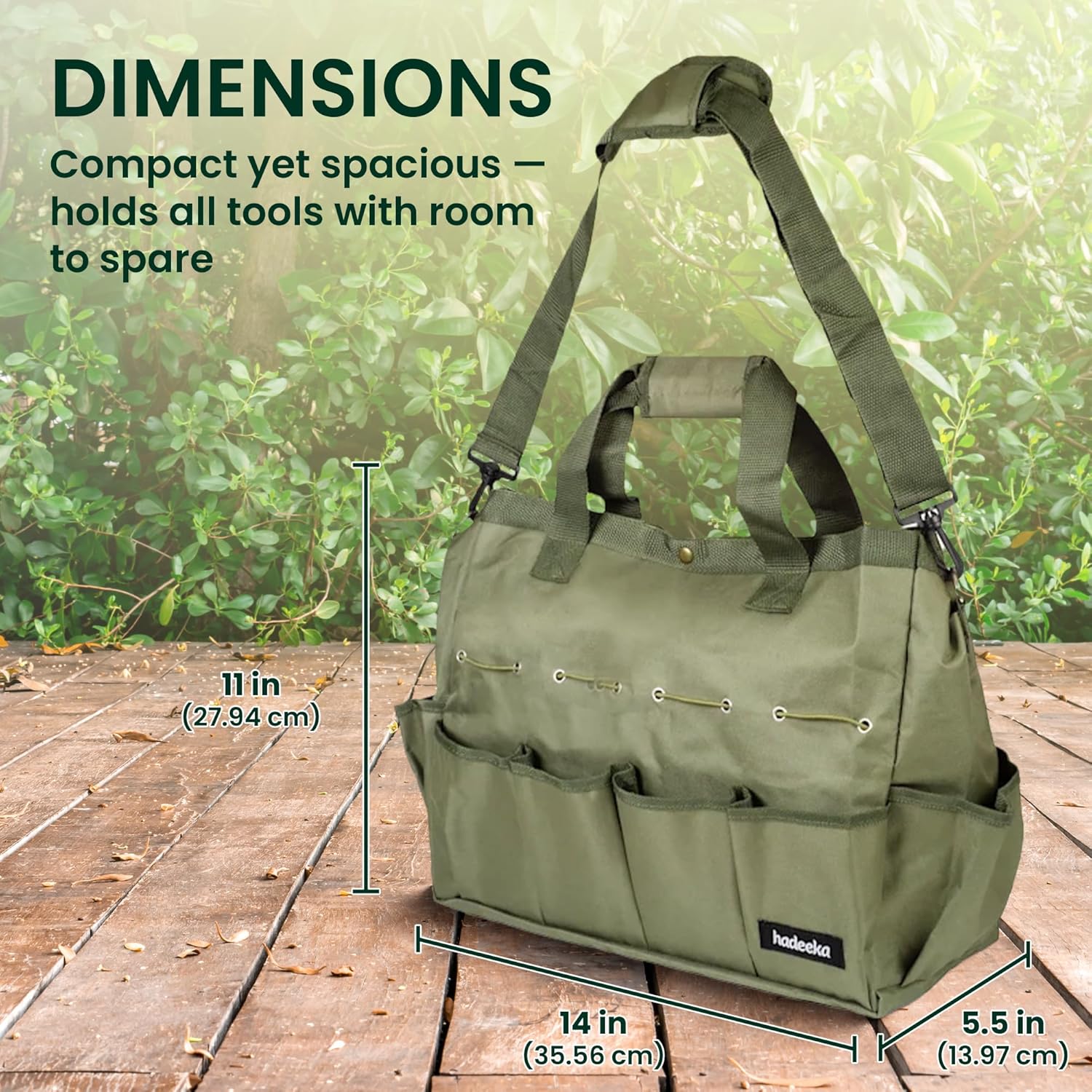 Thumbnail 6 de Hadeeka Gardening Tools Set (10-piece) with Stainless Steel Heads, Kneeling Pad, Gloves & Shoulder Strap Bag