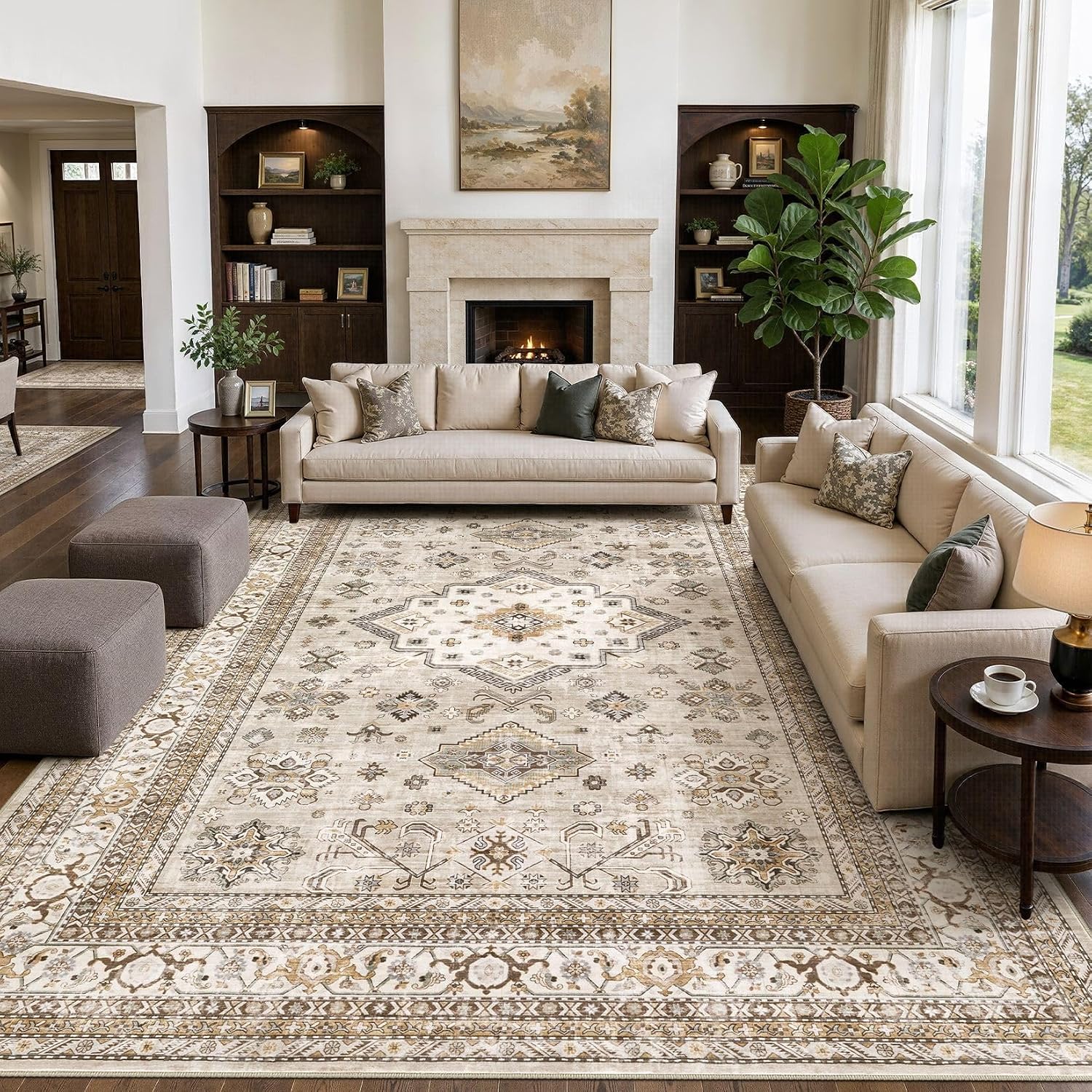 Thumbnail 5 de Vintage Living Room Area Rug 9x12