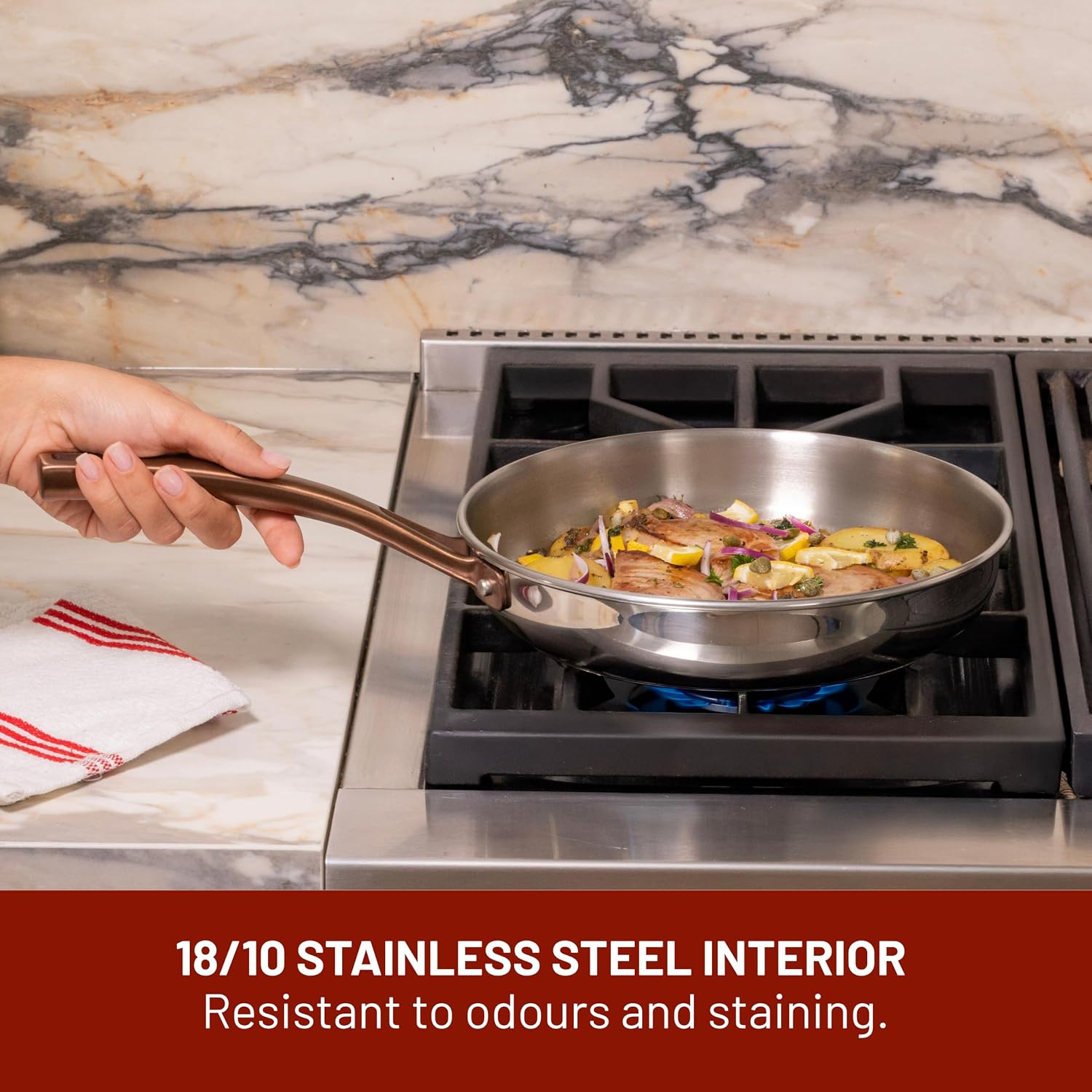Thumbnail 6 de Lagostina L415629612 Bronzeo 12-Piece Stainless Steel Cookware Set