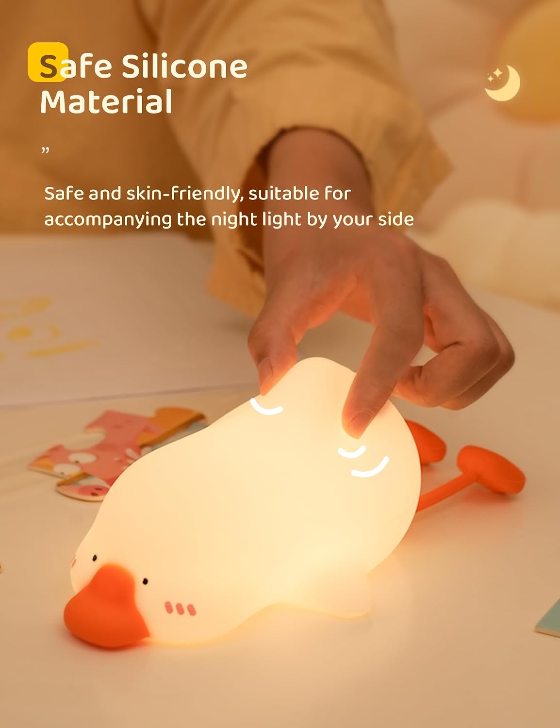 Detalle 2 de IHALO Veilleuse bébé silicone au canard