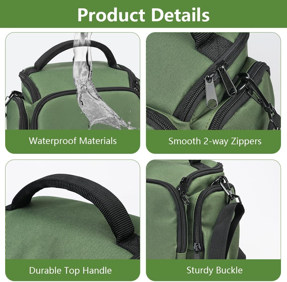 Thumbnail 4 de Ainiv DSLR Camera Bag: Waterproof, Anti-Shock Case for 1 Camera + 2 Lenses