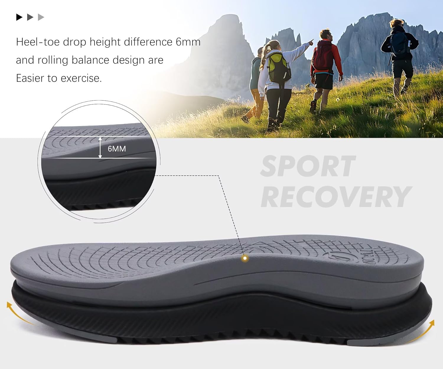 Thumbnail 4 de ONCAI Men’s Hiking Sandals with Arch Support, Breathable Mesh & Adjustable Straps