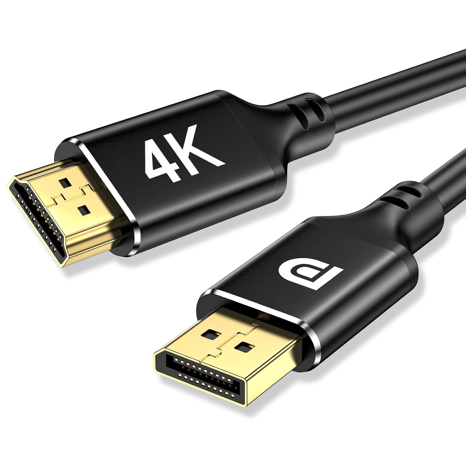 Detalle de 4K DisplayPort-auf-HDMI-Kabel (DP 1.2 zu HDMI 1.4), 2 m, unidirektional – für PC zu HDMI-Monitor