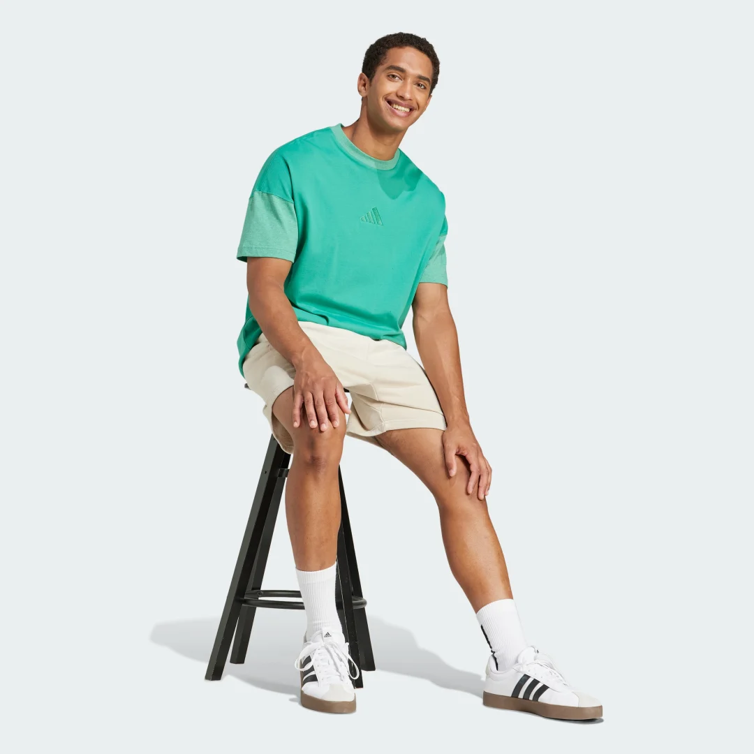 Detalle de Camiseta Adidas ALL SZN Colorblock Verde