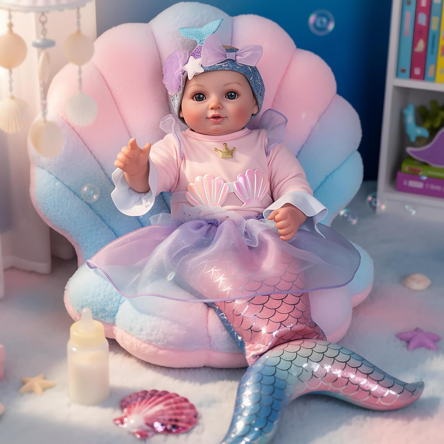 Thumbnail 4 de BABESIDE Mermaid Baby Doll 15-Inch