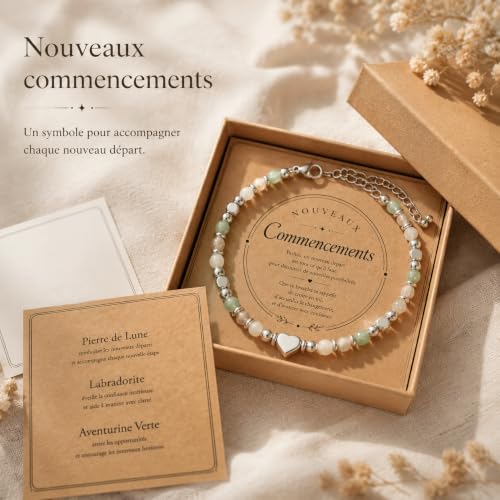 Thumbnail 2 de Lueaurra Bracelet Femme Pierres Naturelles – Adjustable 15–20 cm