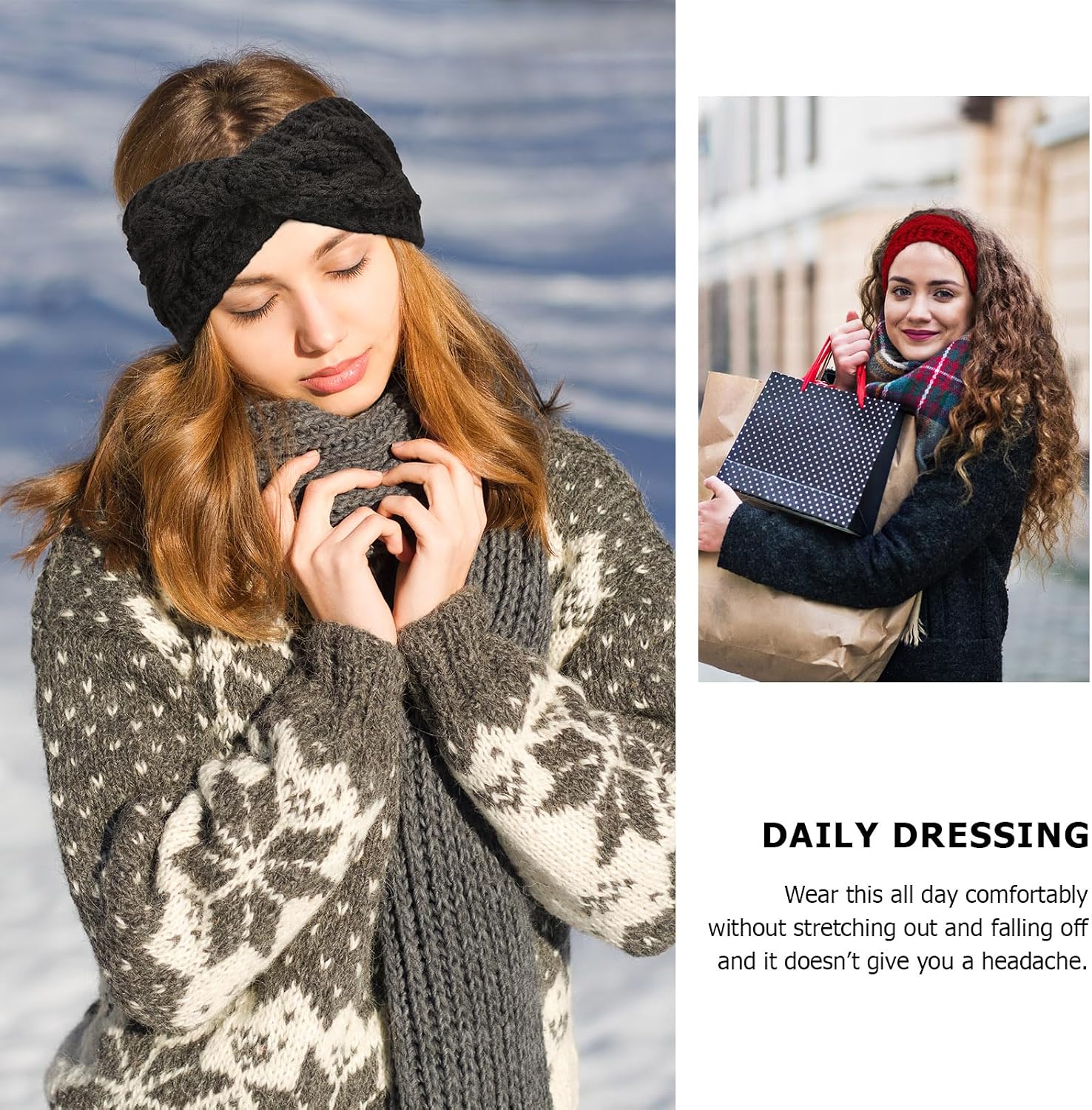 Thumbnail 1 de DRESHOW Knitted Headbands 6-Pack