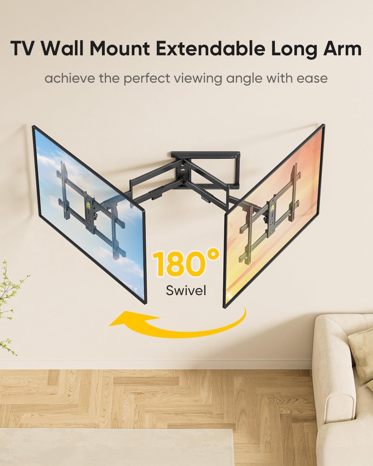 Thumbnail 4 de FORGING MOUNT Long Arm TV Mount for 37–75 Inch TVs with 30" Extension