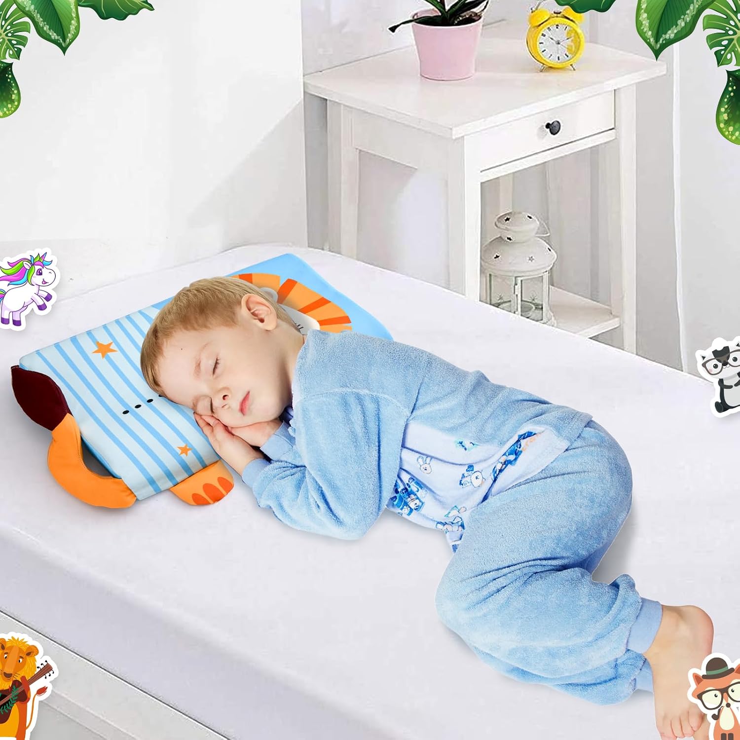 Thumbnail 6 de YAOZUP Schlummerkids Calmly Kinderkopfkissen (Löwe) 46x26 cm – ergonomisches Komfortkissen für Kinder