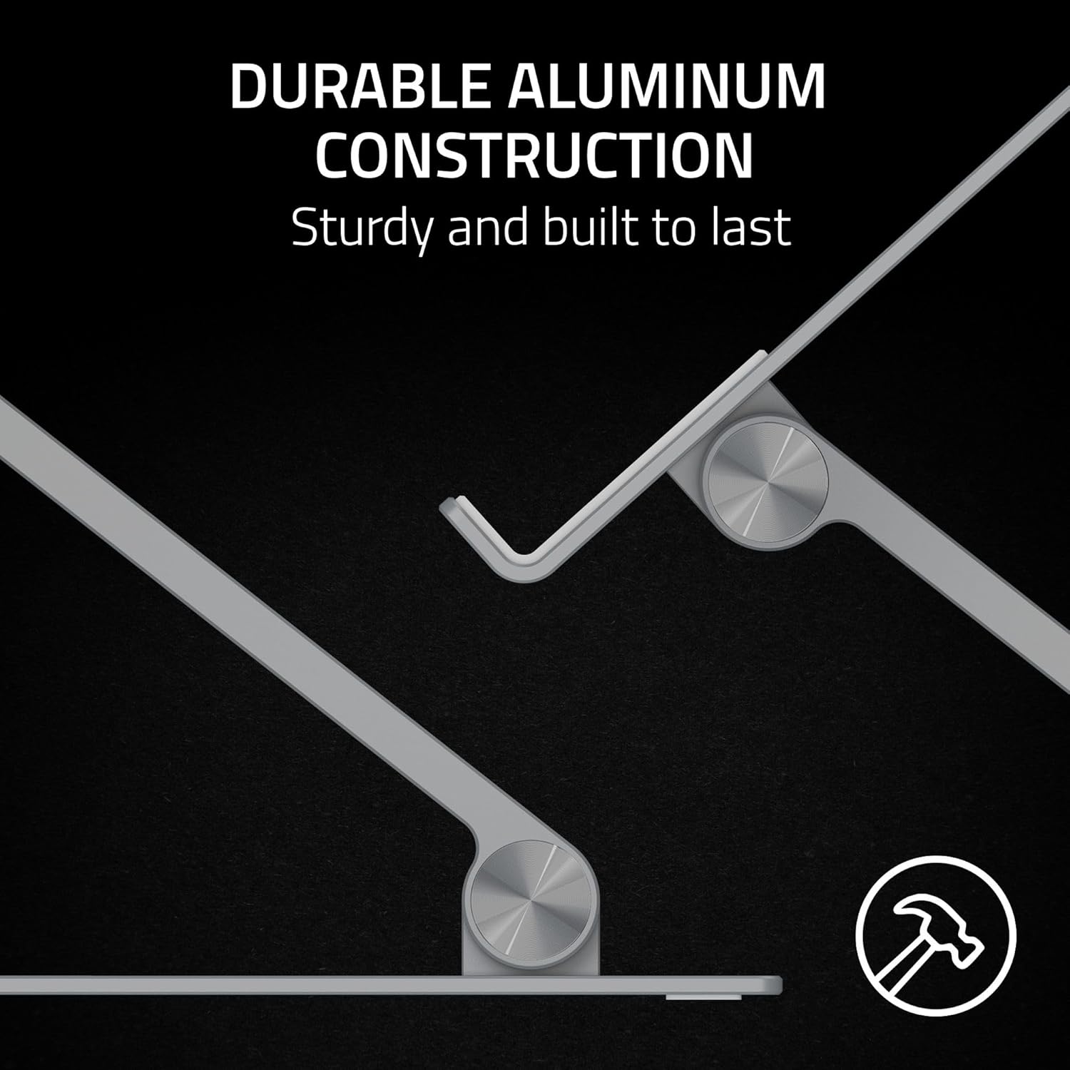 Detalle de Razer Adjustable Laptop Stand – Ergonomic Height & Tilt for Laptops up to 18