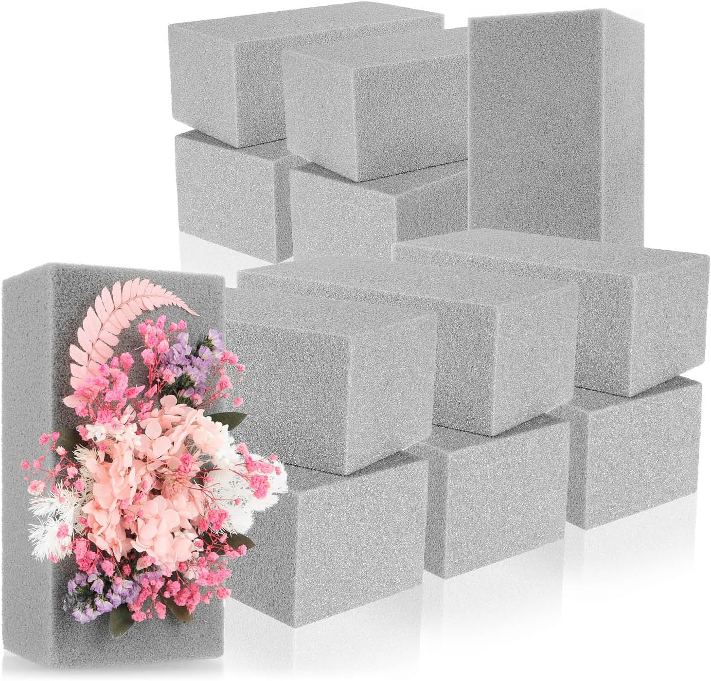 Detalle de com-four® 3x Masses de bouchage pour fleurs fraîches – Mousse de bouchage pour arrangements floraux