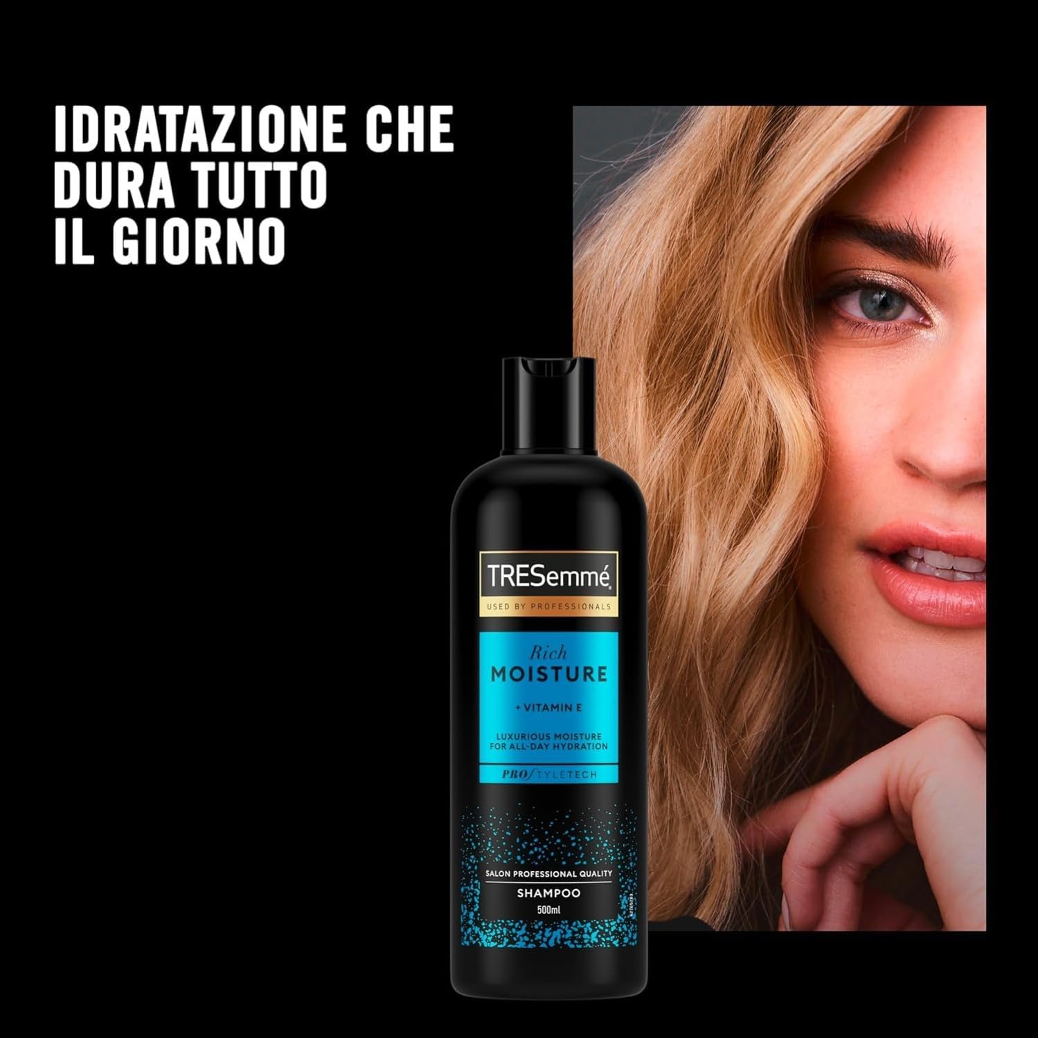 Detalle de TRESemmé Rich Moisture Set: Shampoo e Balsamo Idratanti per Capelli Secchi e Danneggiati (400 ml + 400 ml)
