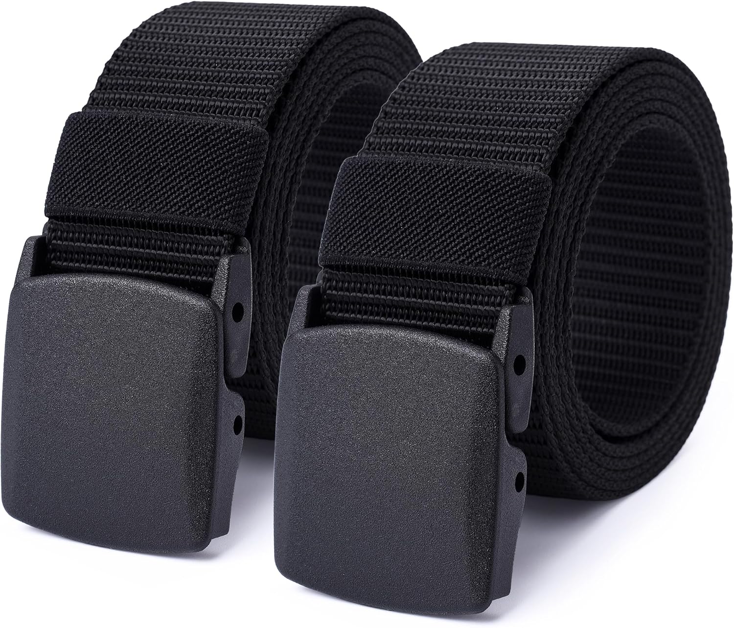 Detalle de Mile High Life Nylon-Webgürtel – Outdoor, verstellbar bis 1,32 m, 3,8 cm breit, Kunststoffschnalle