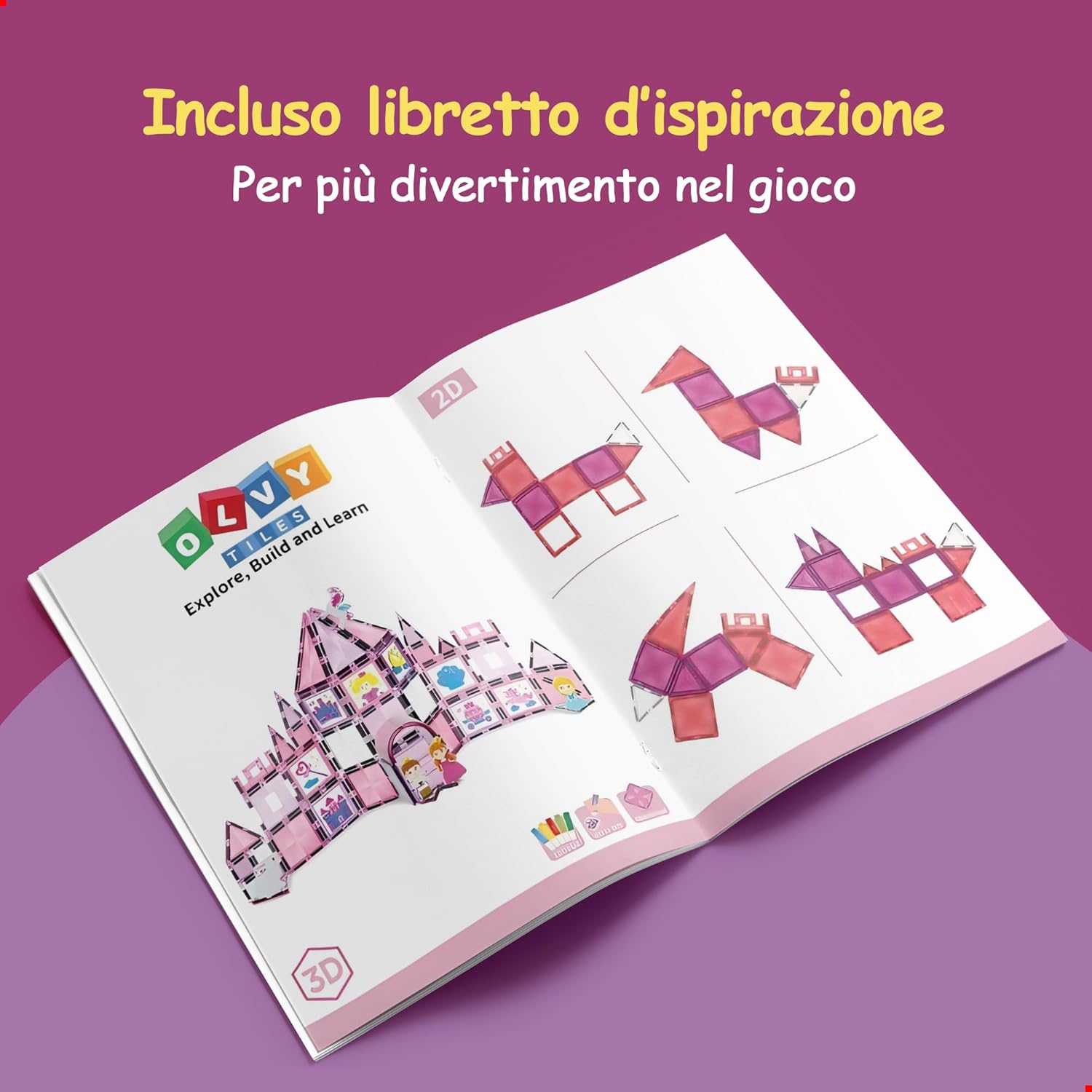Thumbnail 6 de Olvy Montessori – Giocattolo magnetico in piastrelle (Principessa), blocchi STEM per età 3+