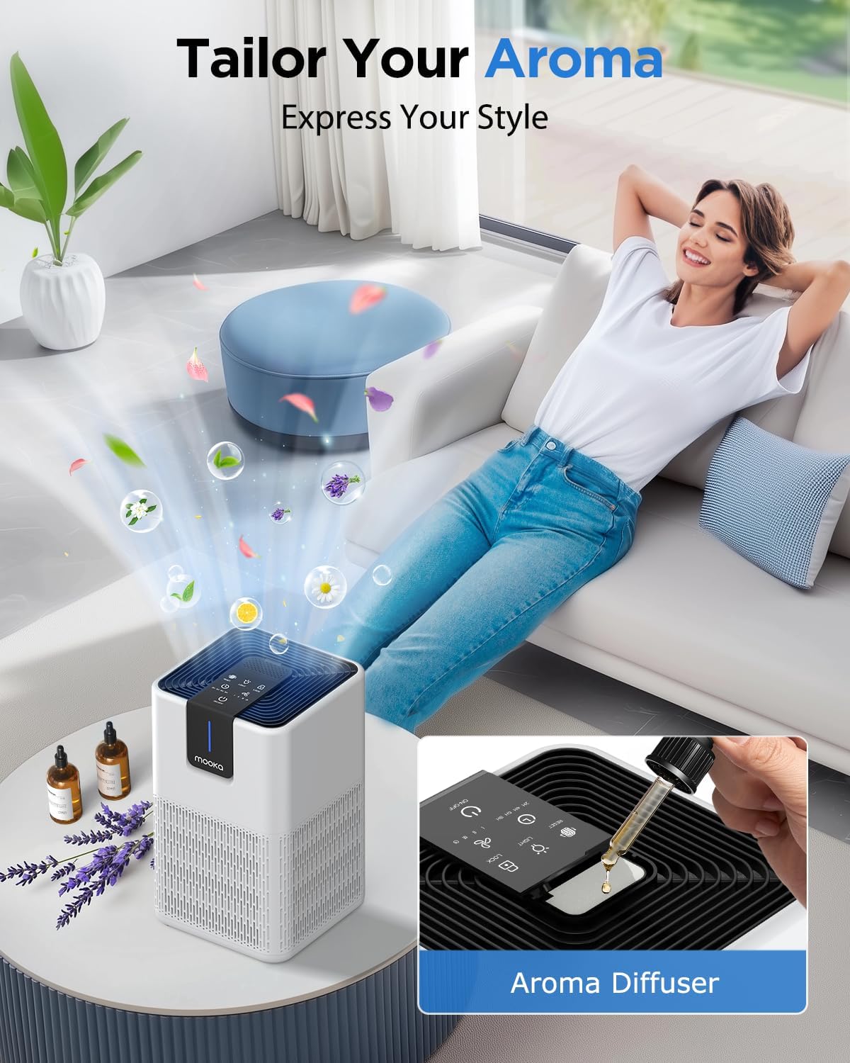 Detalle 2 de MOOKA H13 HEPA air purifier 1250 ft²