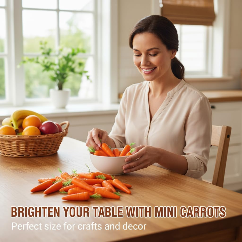 Detalle 2 de QNUIHYE Artificial Carrots, 50-piece set