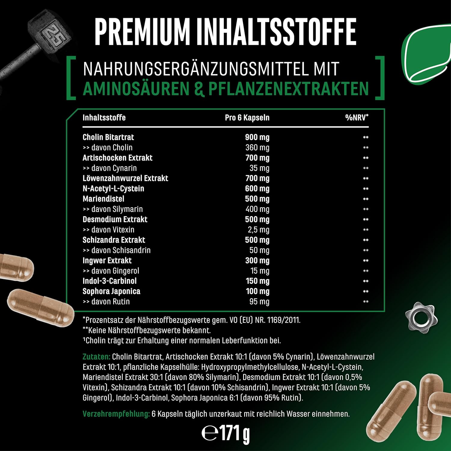 Thumbnail 6 de Liver Essentials – 180 vegane Kapseln mit Leber-Komplex, Mariendistel, Cholin & NAC