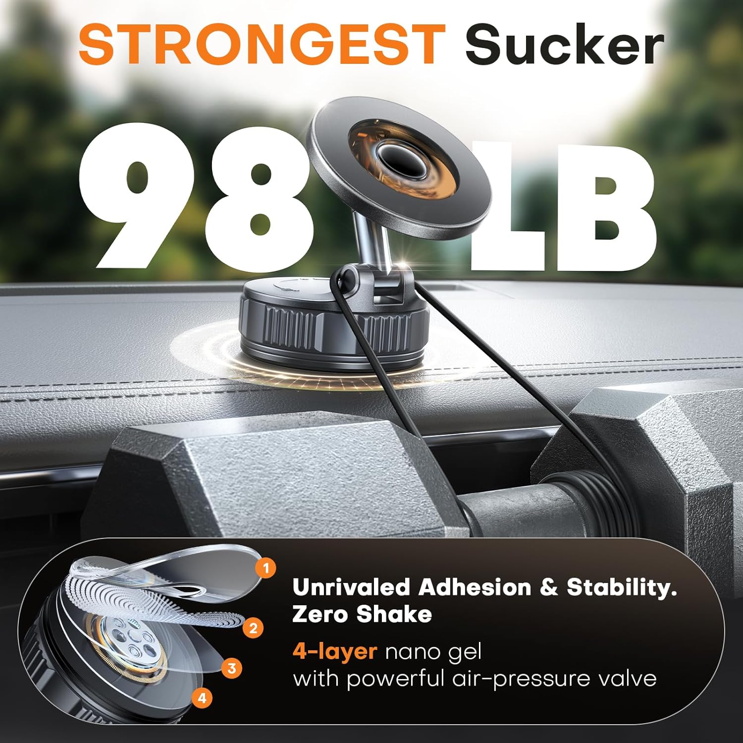 Detalle 1 de Magnetic Phone Holder 98 lb