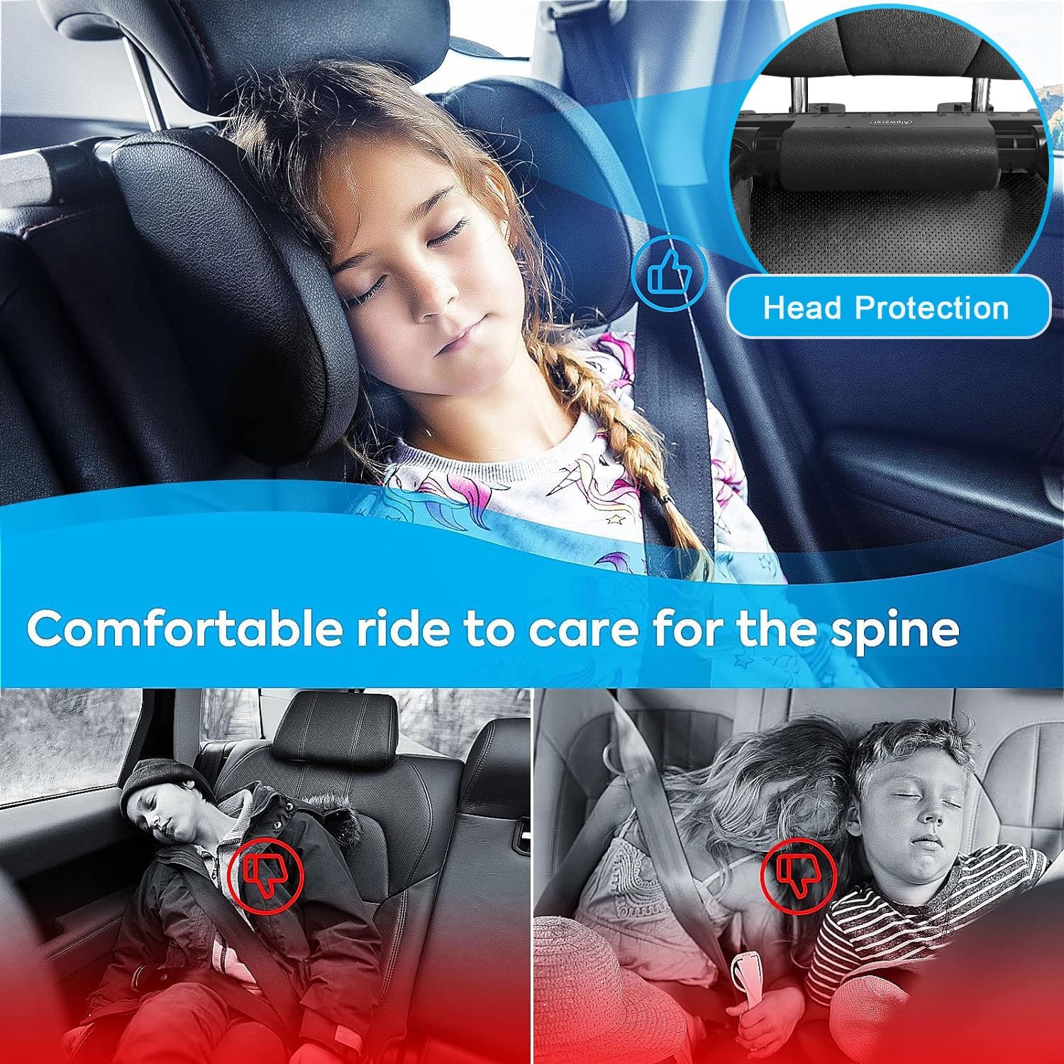 Detalle 2 de Aipwerer A10 Cale-tête enfant mémoire pour voiture