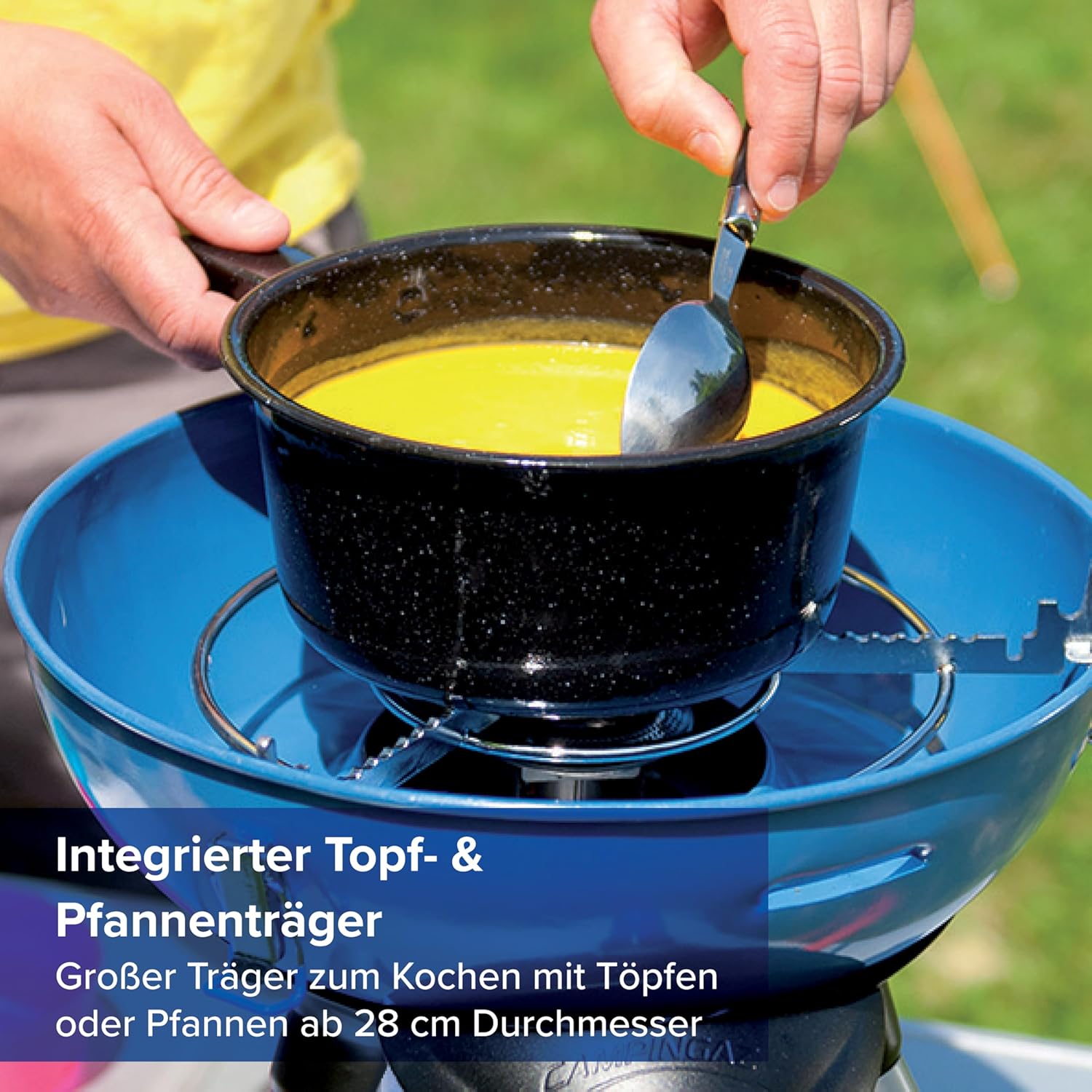 Detalle 2 de Campingaz Party Grill 400 CV Campingkocher – Vielseitiger 2000-Watt-Gaskocher mit Piezo-Zündung