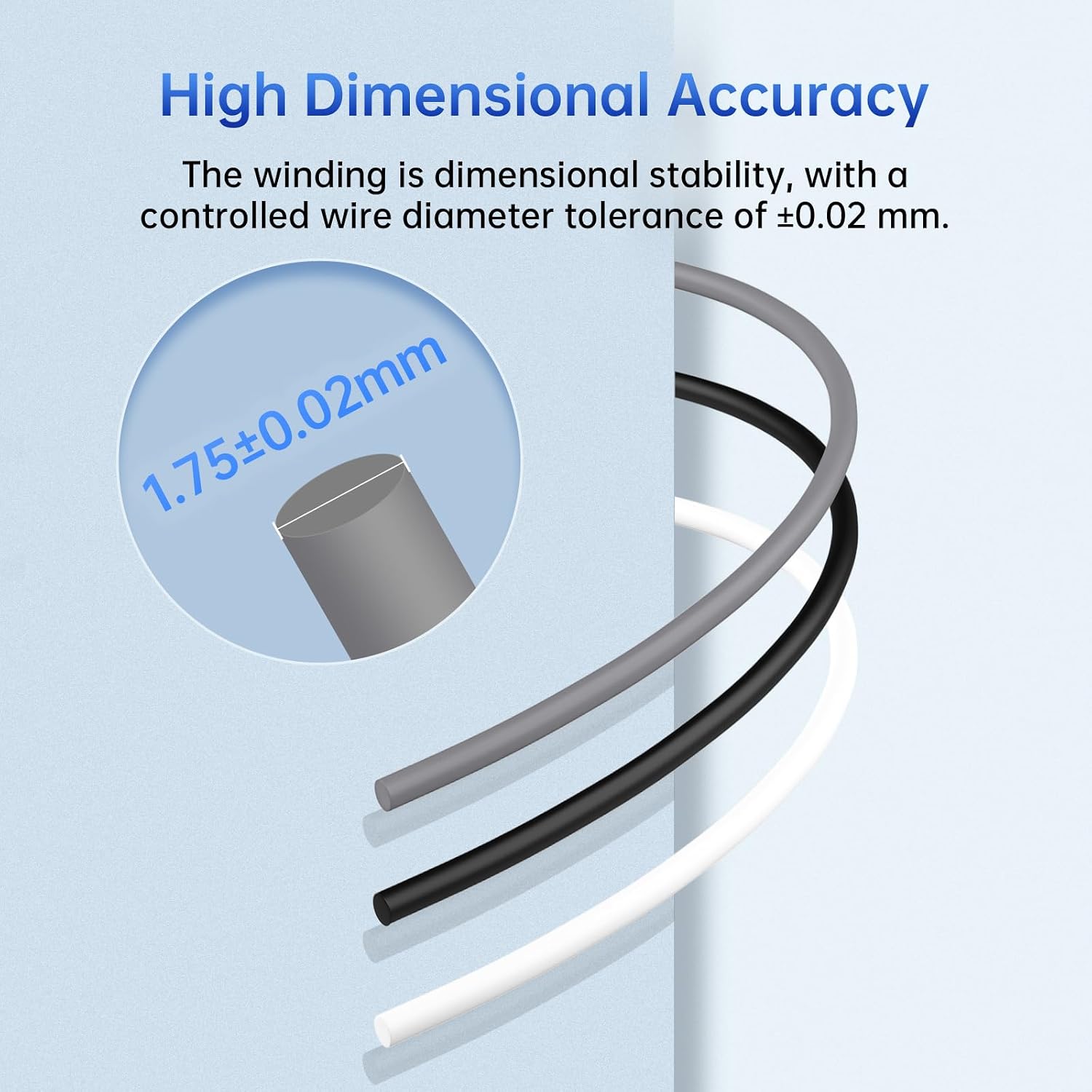 Thumbnail 3 de ANYCUBIC PLA+ 3D Printer Filament 1.75mm – High Toughness, High Dimensional Accuracy (10 x Texture Grey)