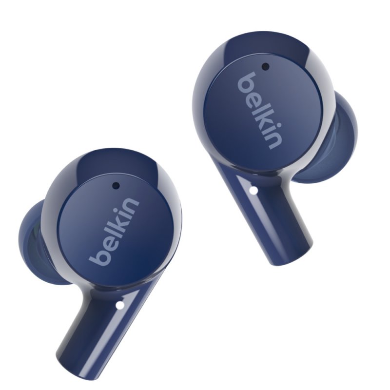 Detalle de Belkin Soundform Rise: Auriculares True Wireless en color azul con 7h de autonomía