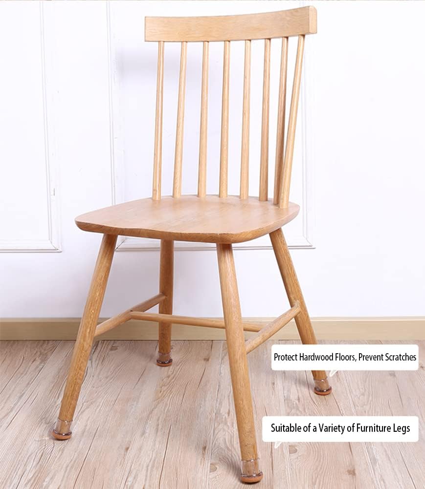 Thumbnail 3 de 16 Clear Silicone Chair Leg Floor Protectors (Round, 0.75") with Wrapped Felt
