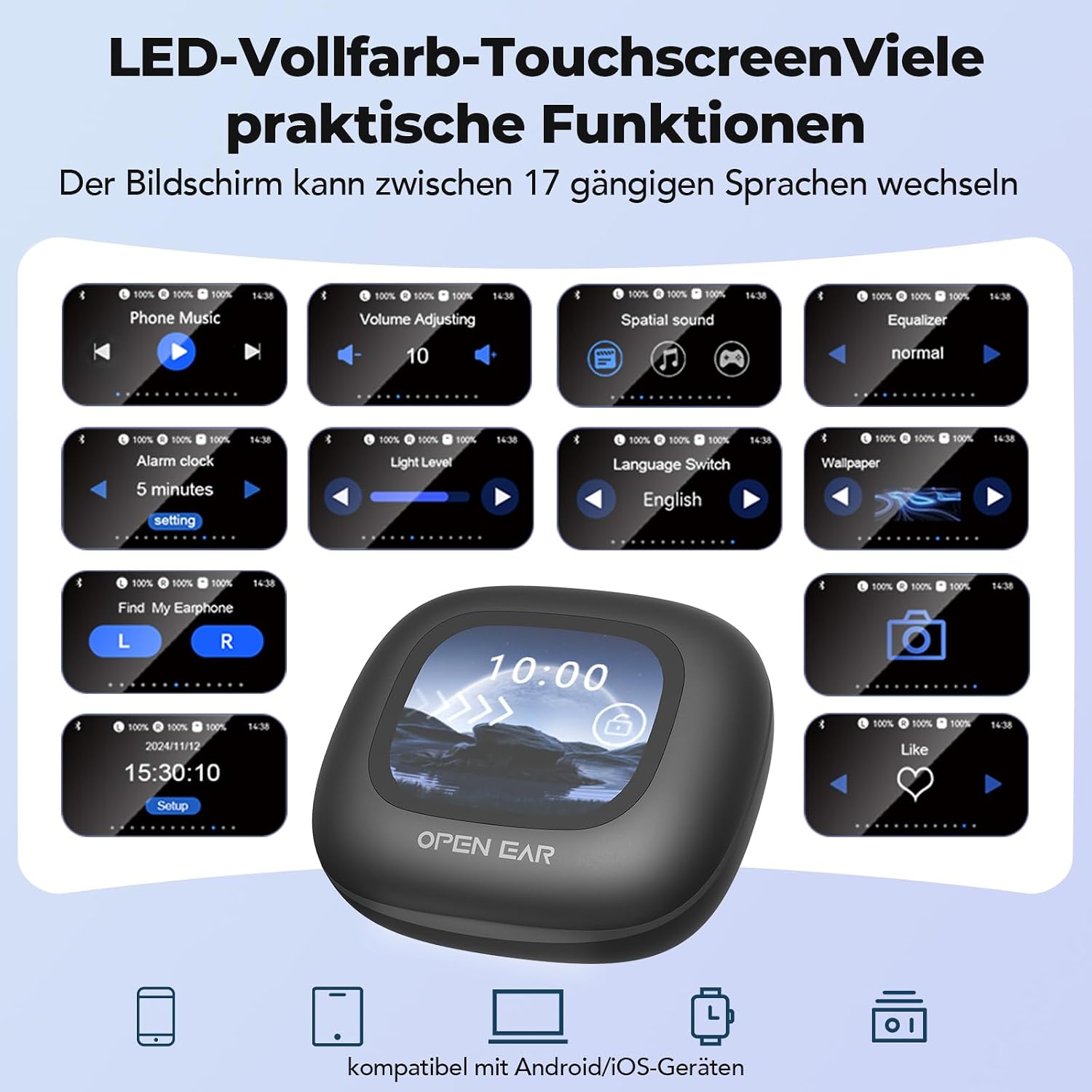 Thumbnail 6 de BEARTAIN Ki Übersetzer Kopfhörer – 3-in-1 Übersetzerhörer mit Echtzeit-Übersetzung