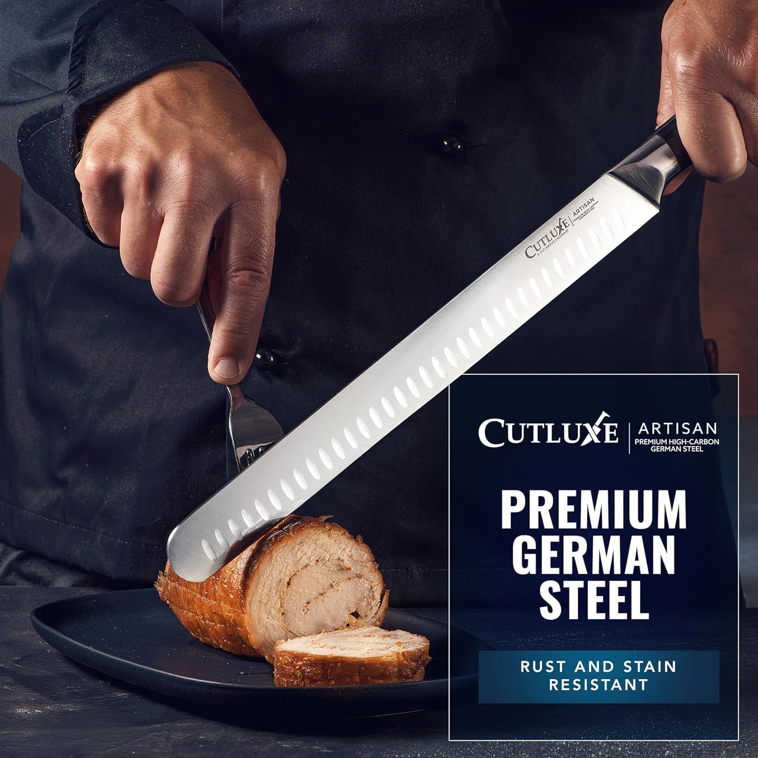 Detalle 2 de Cutluxe Carving Knife Set, German Steel