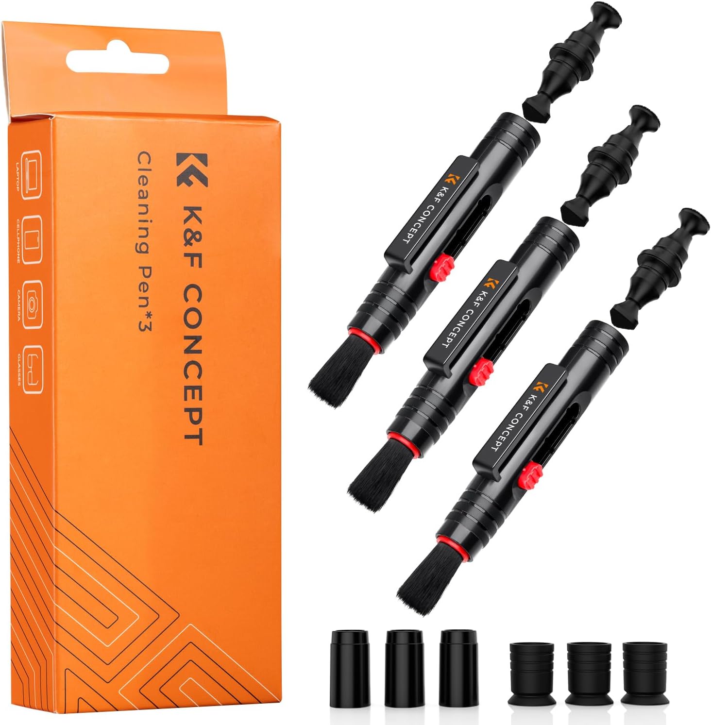 Detalle de K&F CONCEPT Lens Cleaning Pen 3-pack