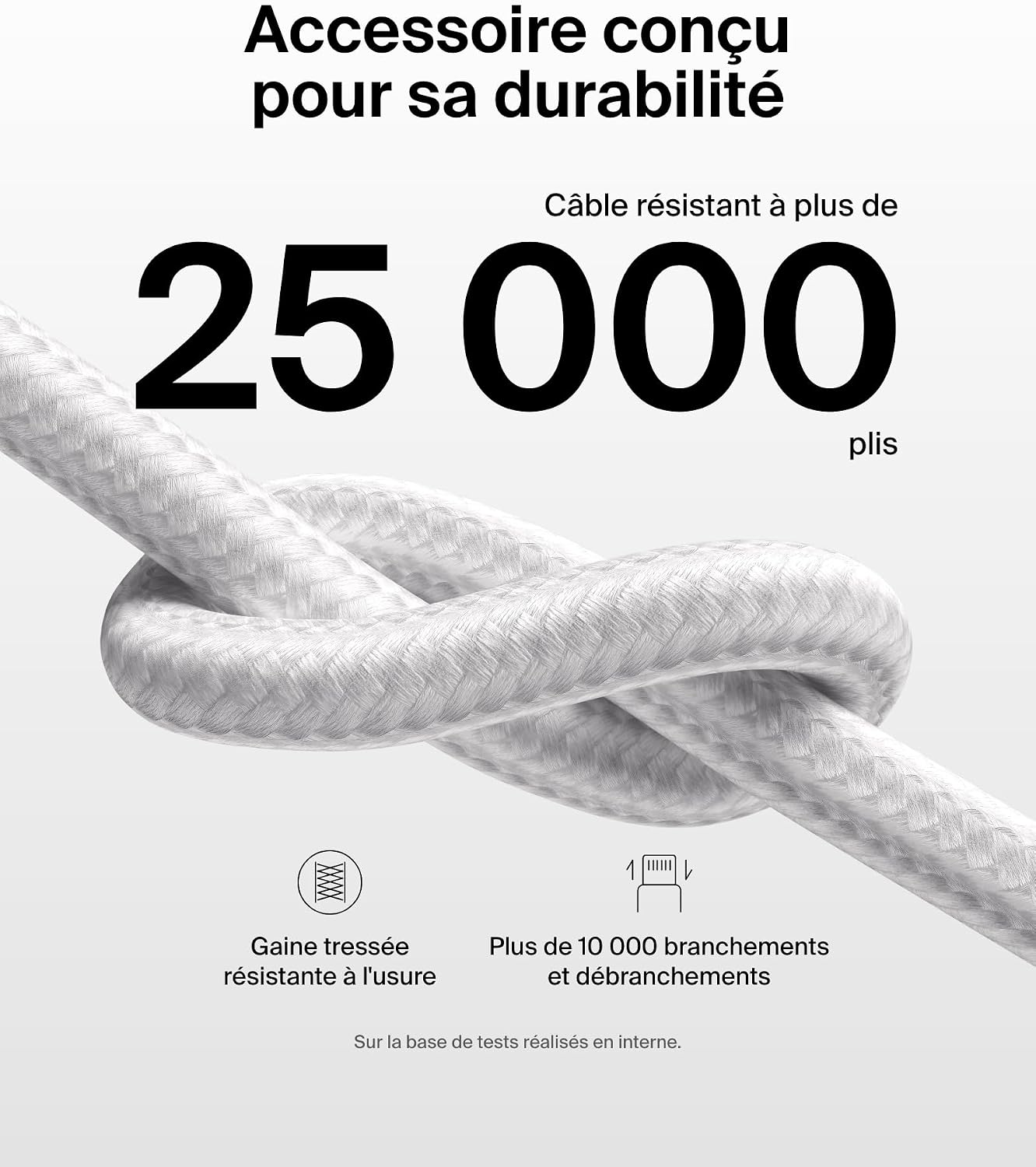 Detalle de Belkin BoostCharge Câble Lightning 1,5 m