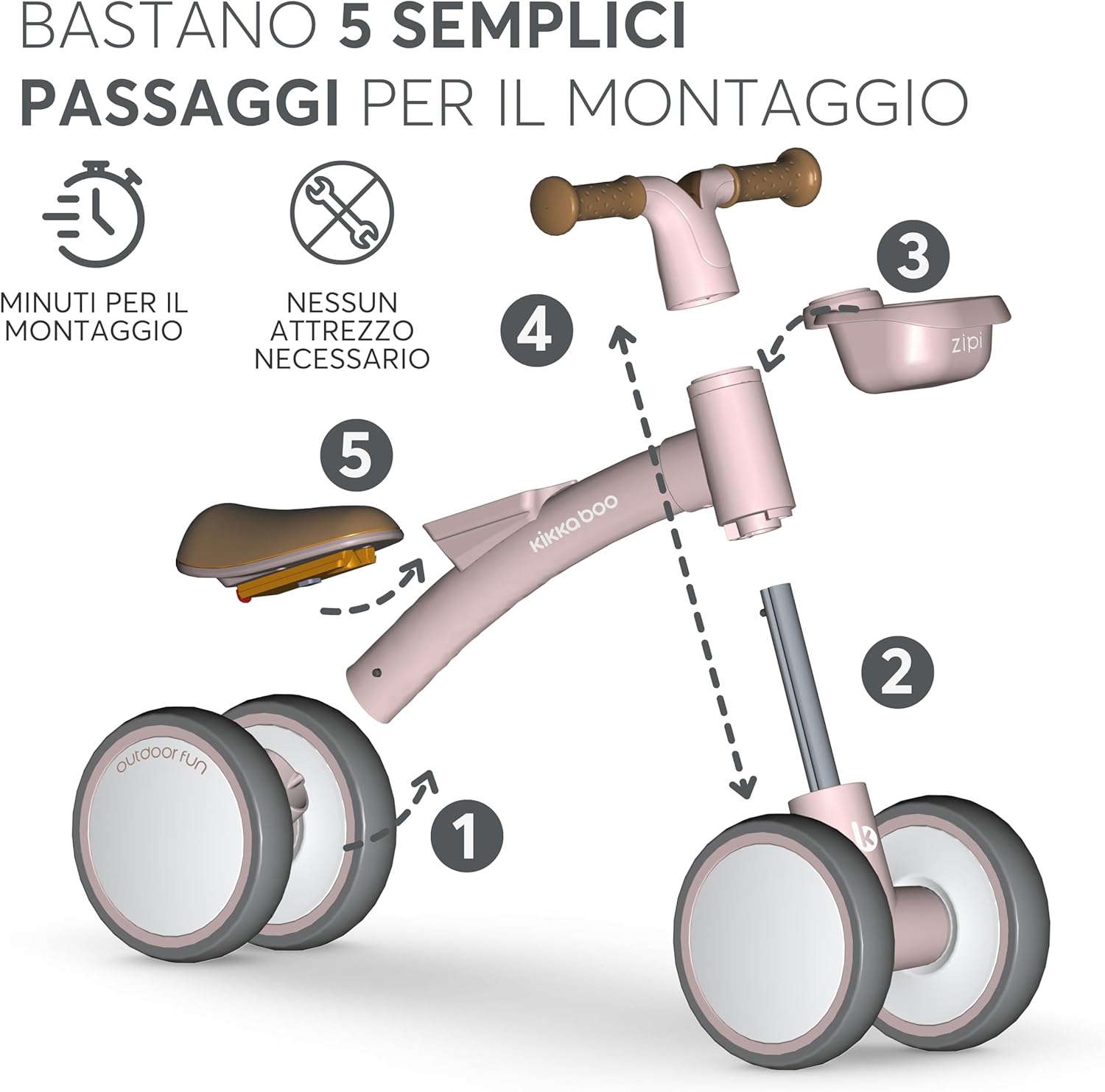 Detalle de kikka boo ZIPI bicicletta senza pedali 1-3 anni