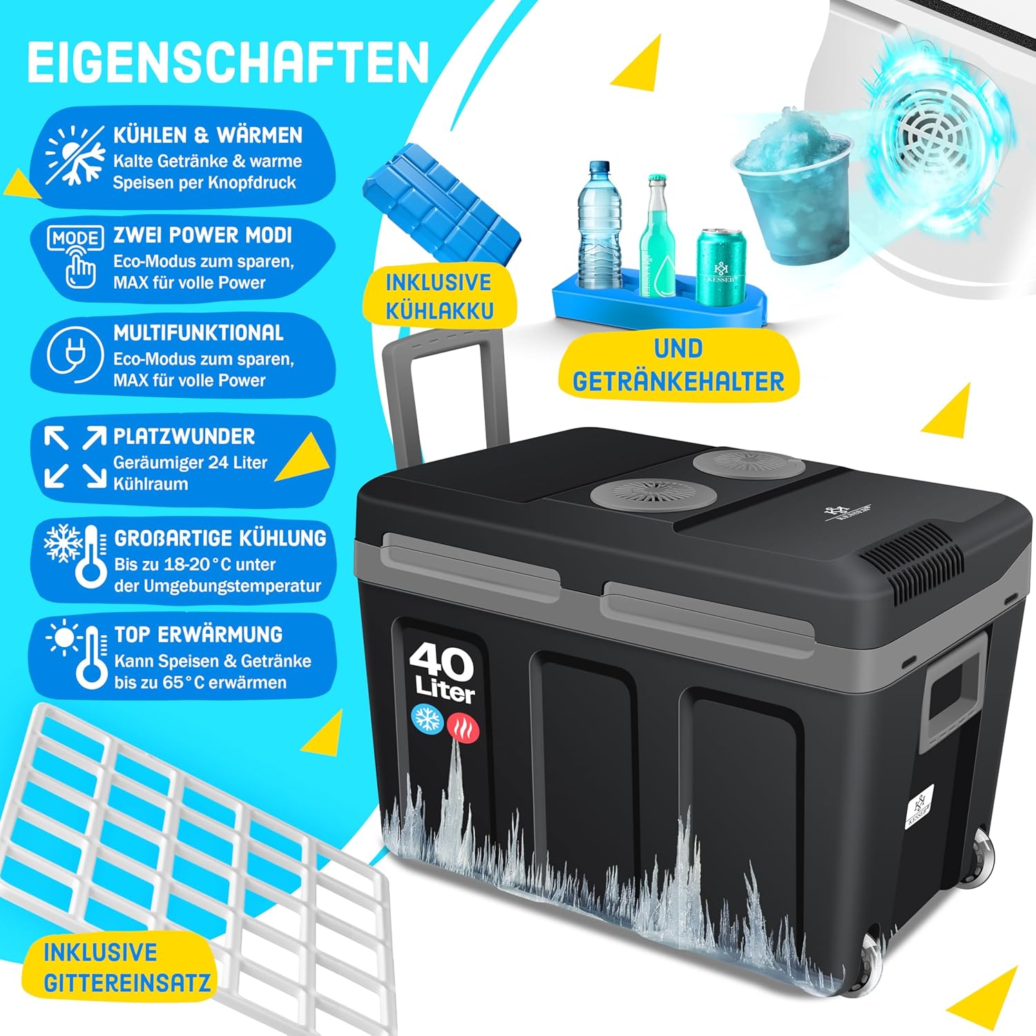 Thumbnail 1 de KESSER Kühlbox 40L mit Rollen