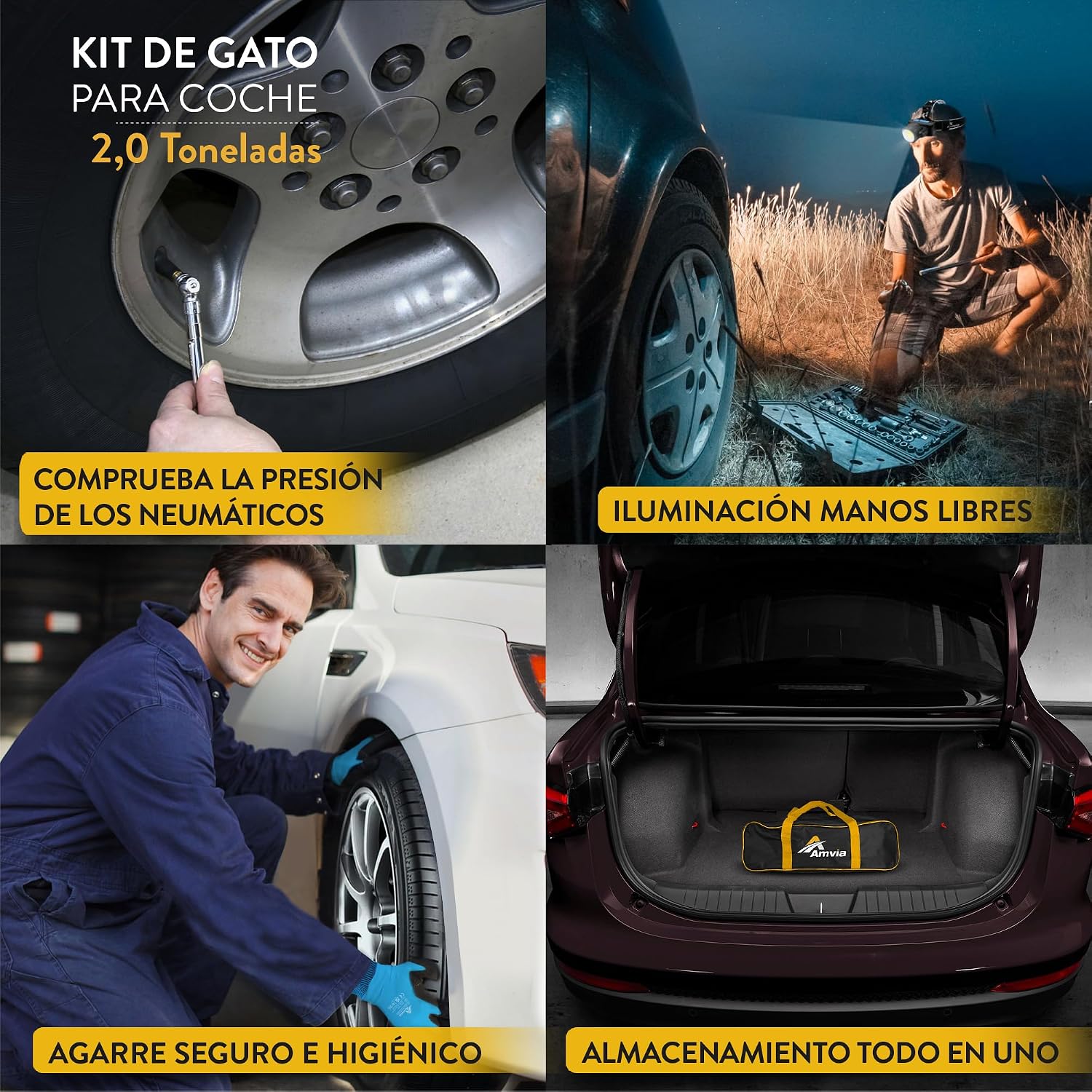 Detalle 2 de Gato hidráulico tijera 2 toneladas para coche