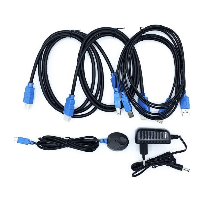 Detalle 2 de Aisens A111-0400 Switch KVM de Puertos USB + HDMI: controla 2 PCs con un solo teclado y monitor