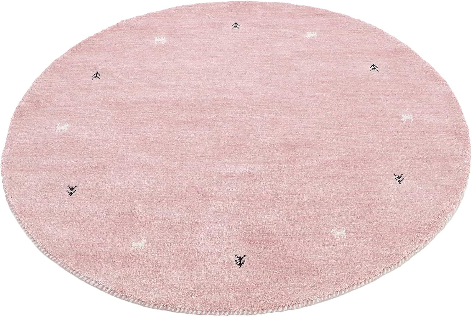 Thumbnail 2 de CarpetFine Alfombra Redonda Gabbeh Uni Rosa Ø 300 cm 🛋