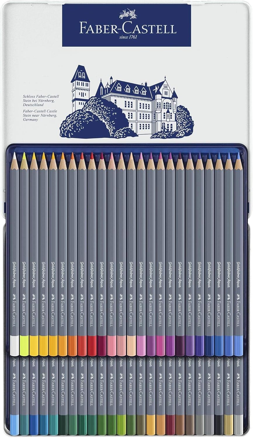 Thumbnail 1 de Faber-Castell Creative Studio Goldfaber Aqua Watercolour Pencil (Multicoloured Tin of 48)