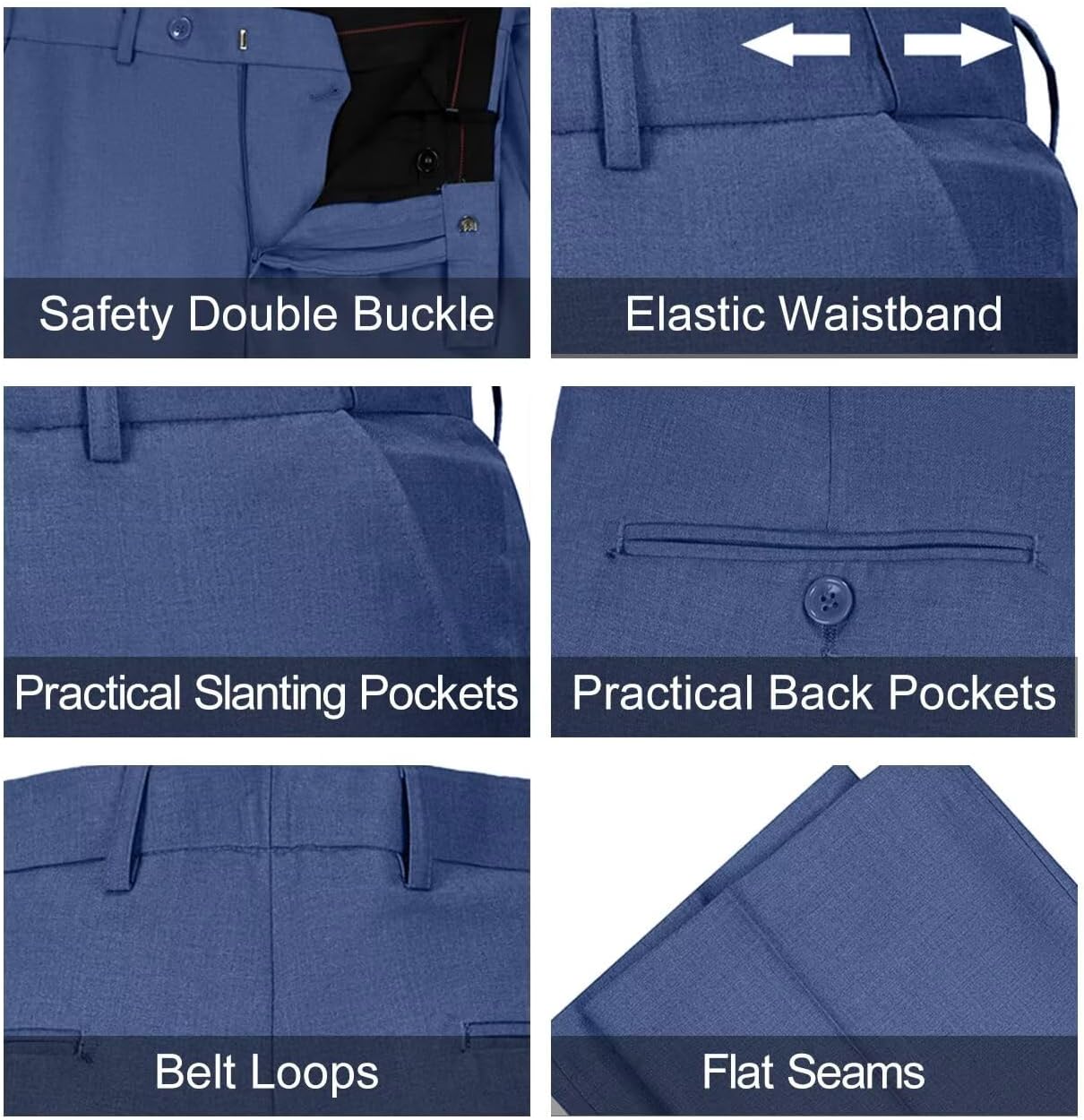 Thumbnail 5 de Lynerun Men’s 2-Piece Slim Fit Suit Set (Two-Button Jacket & Trousers)