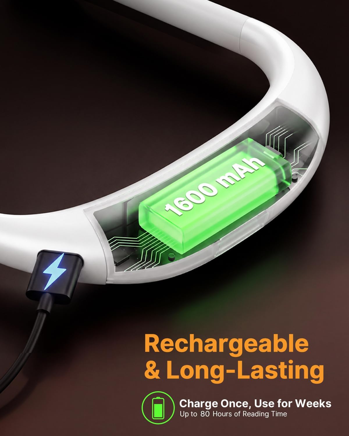 Thumbnail 6 de EastPin GH-9 Neck Reading Light, Rechargeable LED with 3 Colour Modes