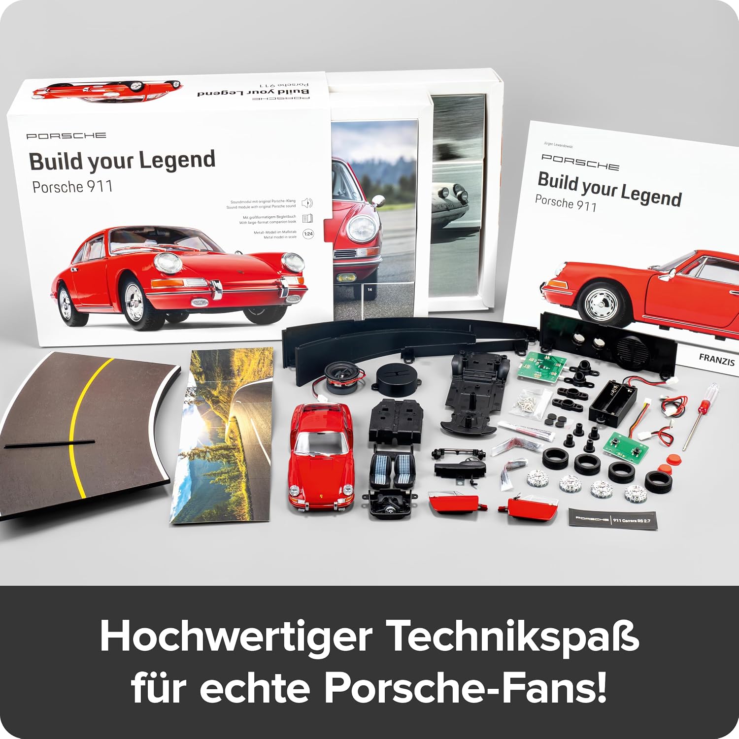 Detalle de Franzis Porsche 911 1:24 Modellbausatz mit Sound