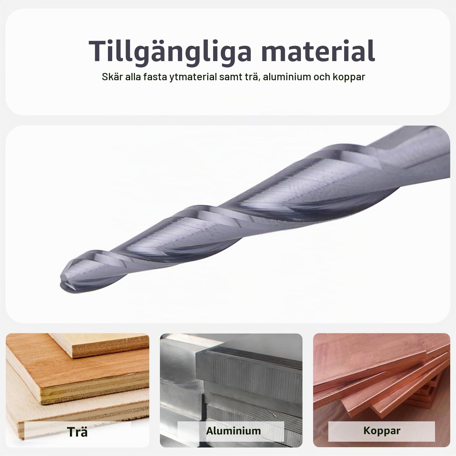 Thumbnail 3 de SpeTool R1.5X30.5XD6 konisk kulfräs med 2 skär och TiAlN-beläggning