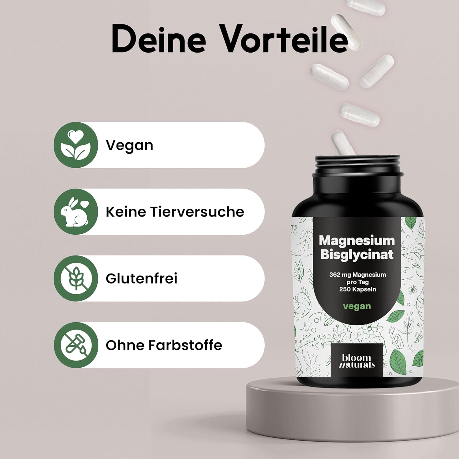 Thumbnail 3 de Magnesium Bisglycinat Hochdosiert 250 Kapseln