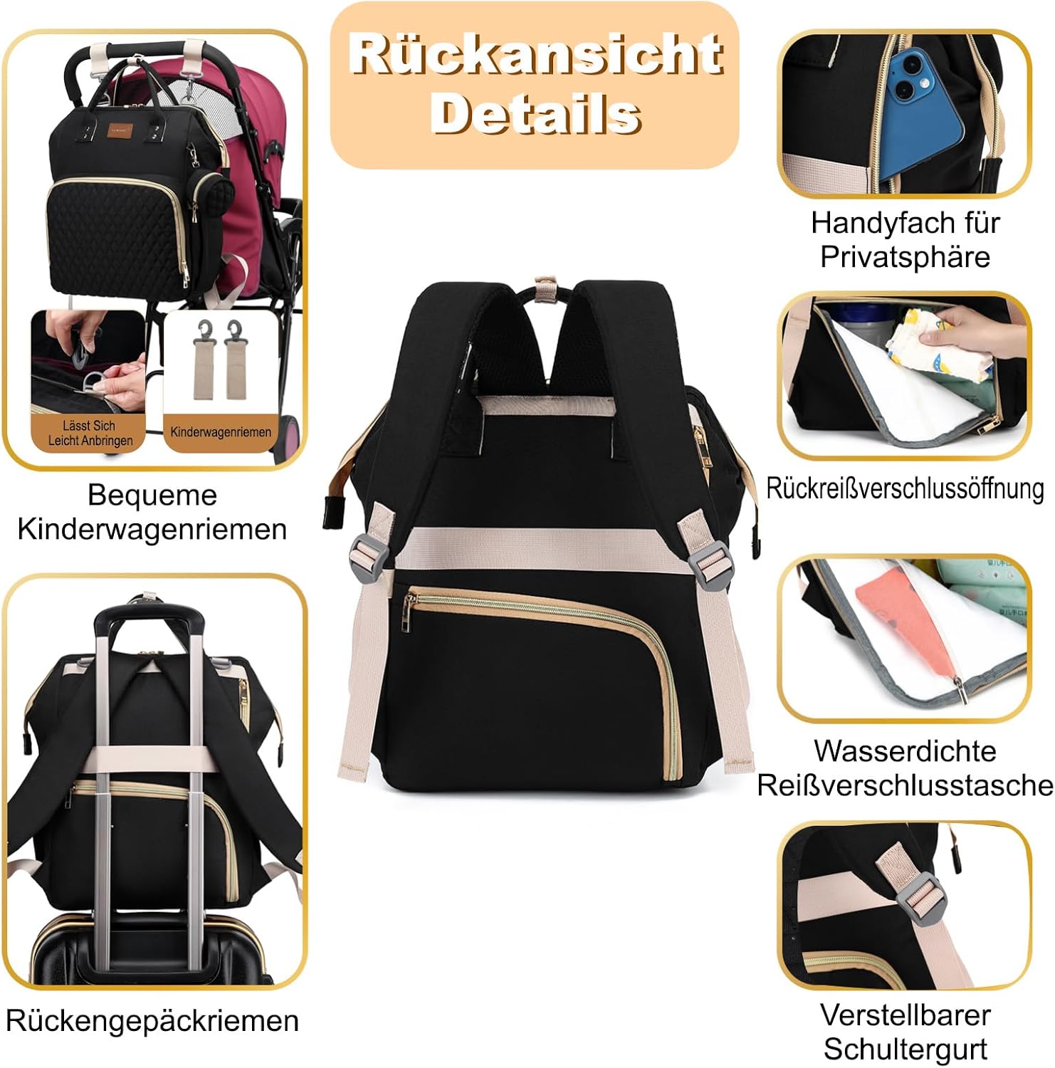 Detalle 2 de ROSEGIN Wickelrucksack Groß 35L
