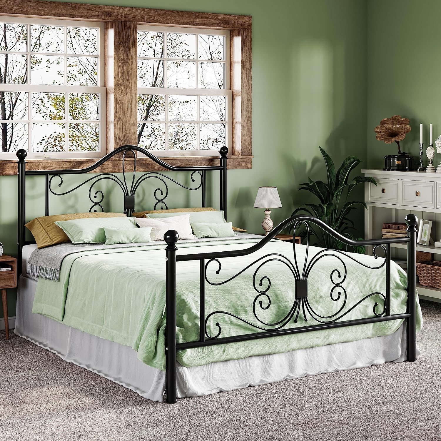 Detalle de Allewie Metal Full Bed Frame