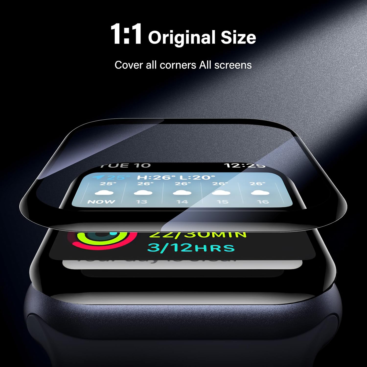Thumbnail 4 de UniqueMe Apple Watch 45mm screen protector 2 pack