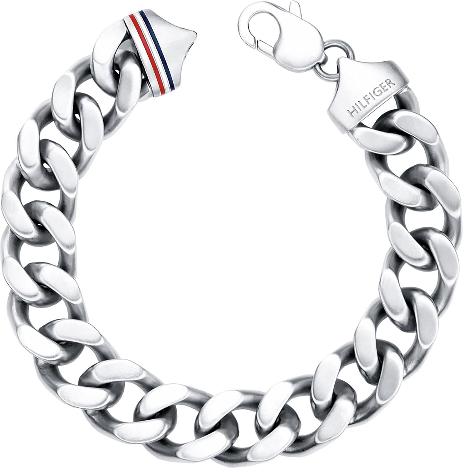 Detalle de Tommy Hilfiger Jewelry Armband für Herren aus Edelstahl – 21,5 cm, Logo-Emblem