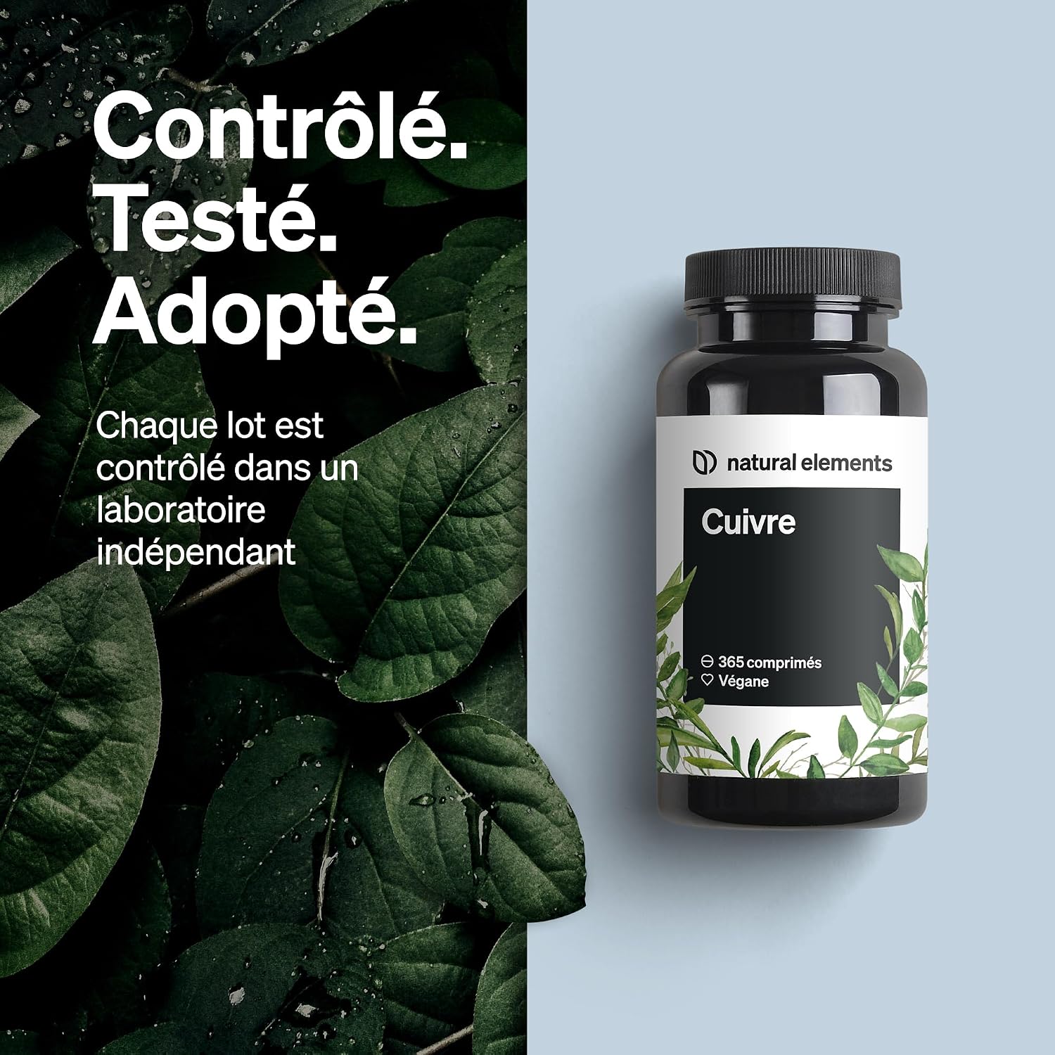 Thumbnail 3 de Cuivre – 365 comprimés véganes, 2 mg par jour en forme bisglycinate (goût neutre) – laboratoire en Allemagne