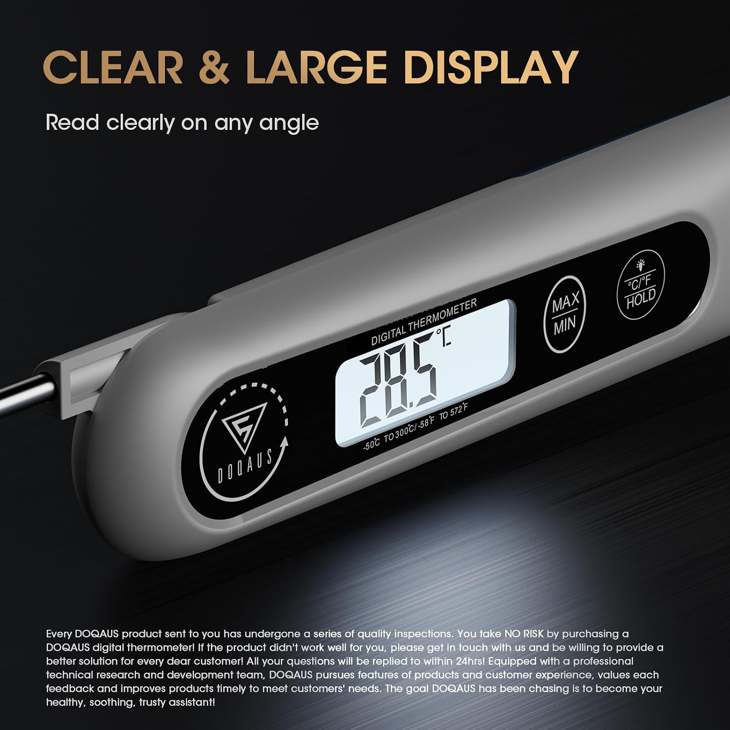 Detalle 2 de DOQAUS 3S Instant Read Meat Thermometer