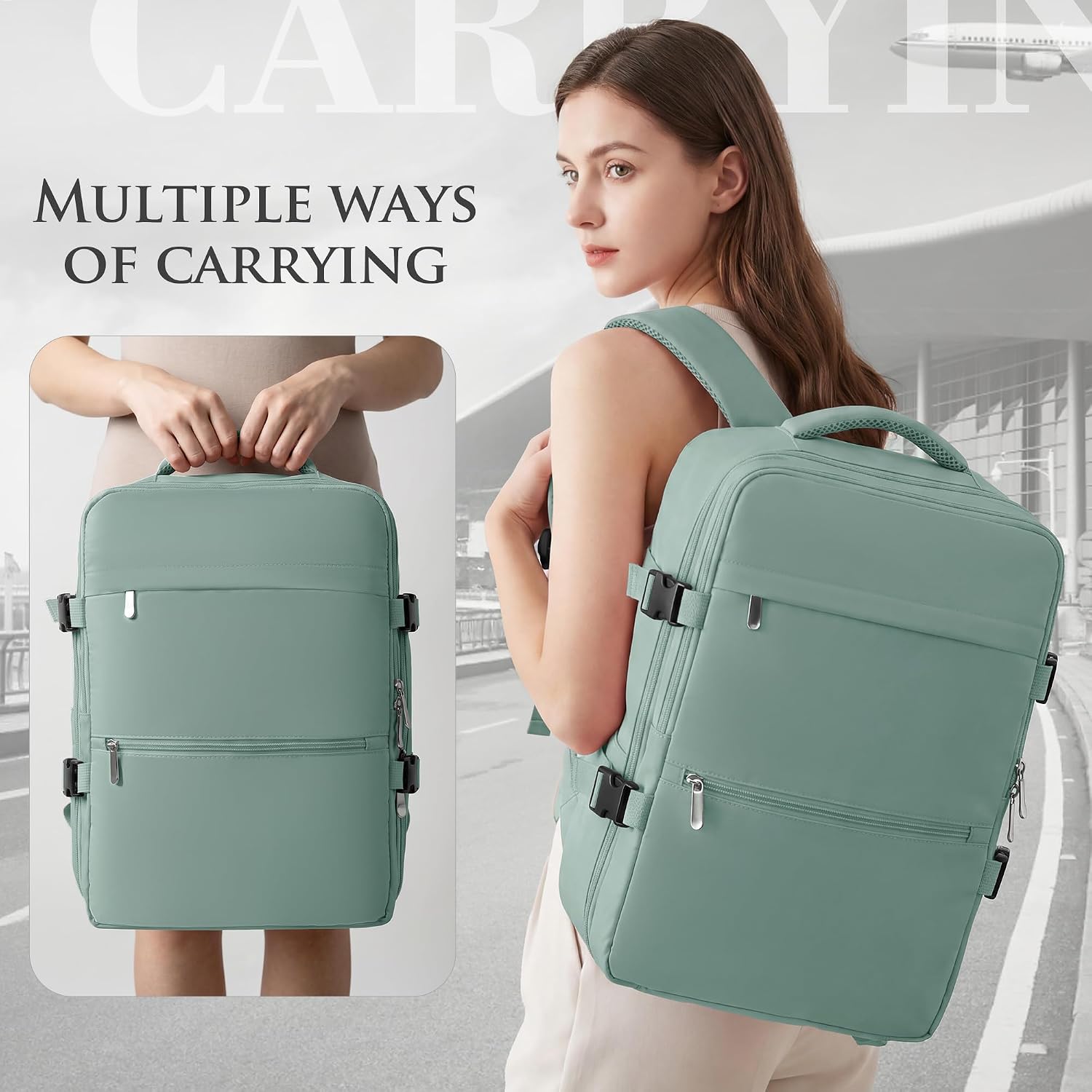 Thumbnail 6 de Easyjet Cabin Bag 45x36x20 Underseat Cabin Backpack with USB Port and Anti-Theft Pocket